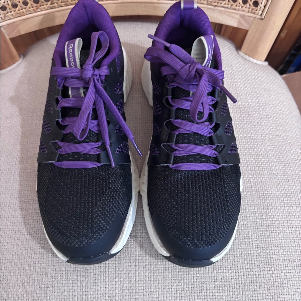 Reebok Women's Black and Purple Athletic Shoes